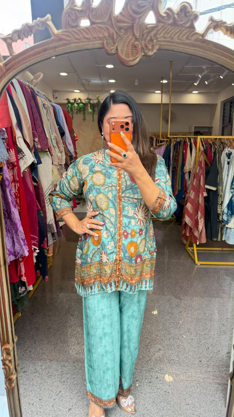 Super pretty soft soft Mul silk Kalamkari co ord