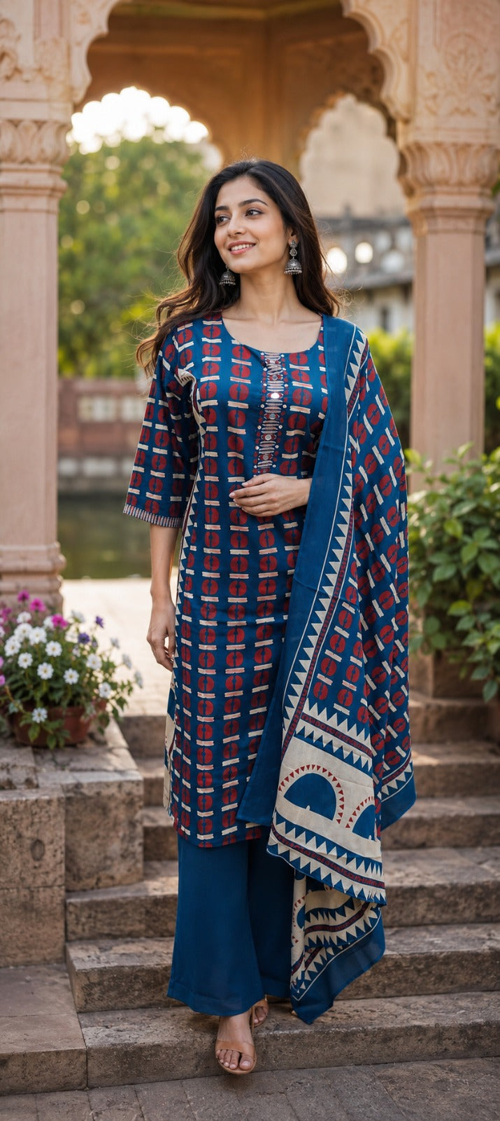 Pure cotton real mirror suit set