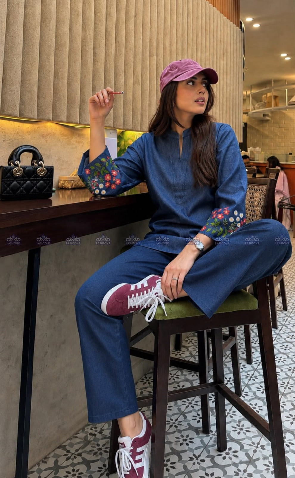 Super pretty soft designer cotton denim Co ord
