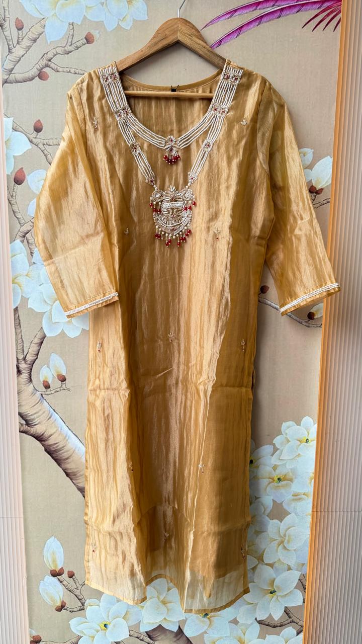 Premium tissue necklace handwork full suit set