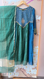 Viral Banarasi Mul chanderi detailing suit set