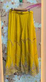 Pure chinon heavily handwork embellished plazzo suit set