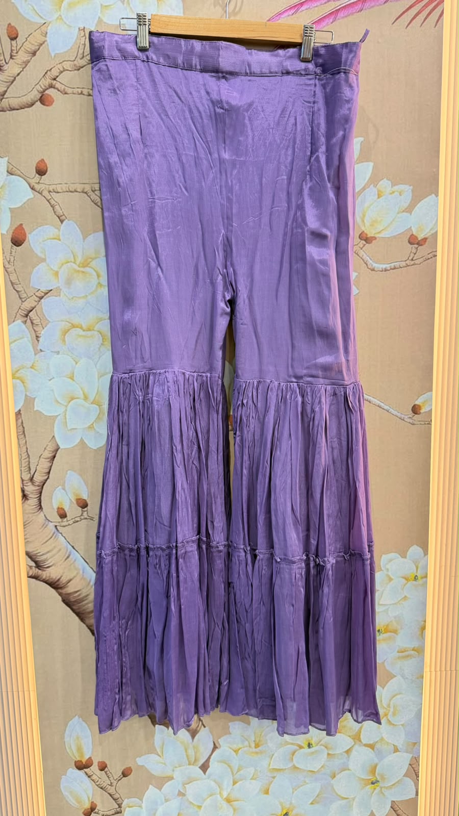 Premium chinon handwork sharara set