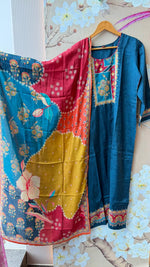 Pure Muslin designer back digital printed suit set