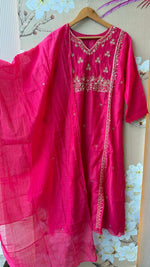 Premium Mul chanderi handwork suit set