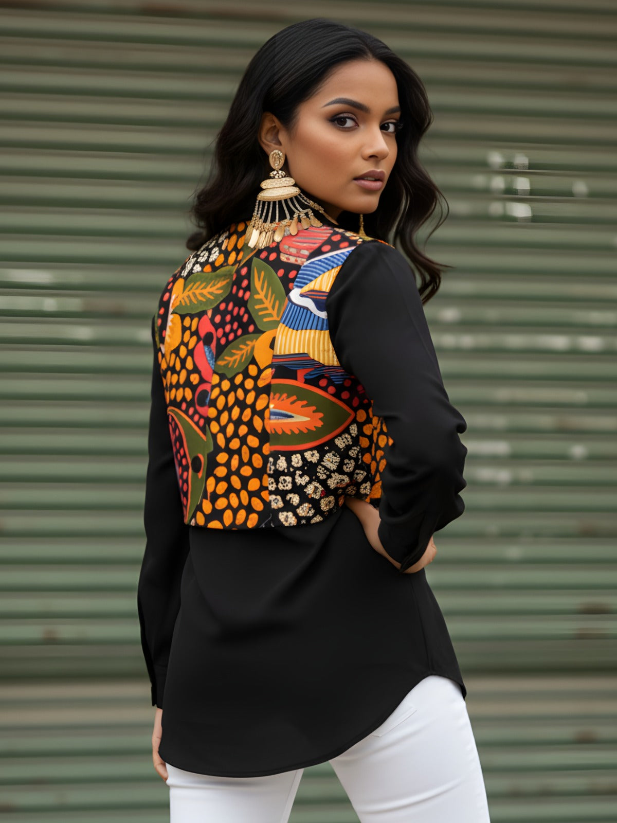 Cotton top with detachable jacket