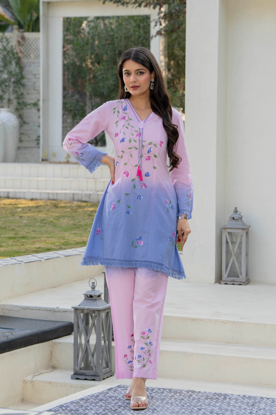 Brush painted ombré co ord