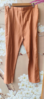 Tissue linen peach suit set (Plus Sizes)