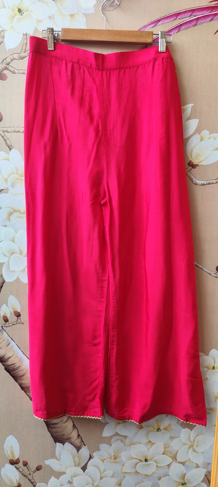 Pure chinon heavy hand work with Banarasi dupatta