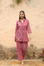 Pure Mul cotton embroidered co ord set