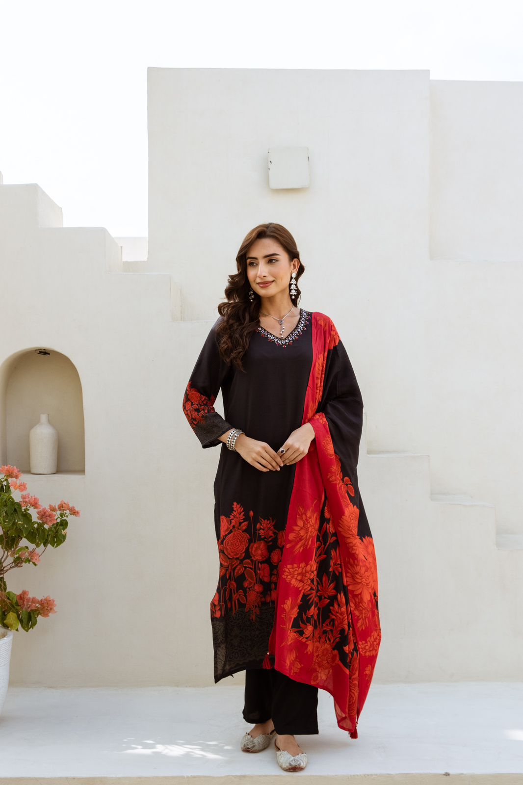 Pretty pure muslin digital printed suit