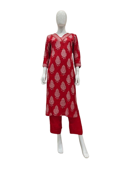 Pure muslin silk digital printed kurta pant