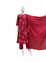 Pretty cotton embroidered suit set
