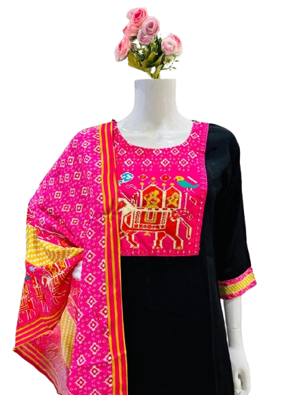 Pure muslin silk suit set