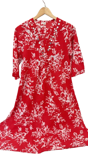 Pure cotton foil mirror co ord set