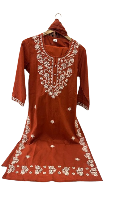 Pure cotton embroidery full suit