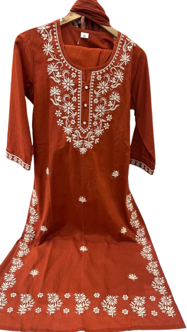Pure cotton embroidery full suit