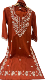 Pure cotton embroidery full suit