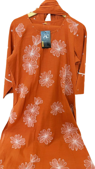 Must buy embroidered cotton suit set