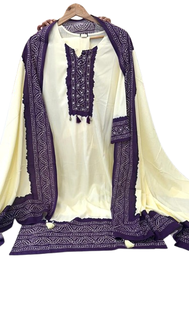 Gorgeous heavy rayon with zardosi work full suit