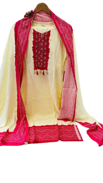 Heavy rayon with beautiful hand work suit set