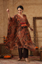 Pure crepe Patola printed kaftan