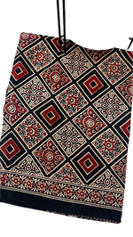 Gaji kalamkari stall dupatta in black
