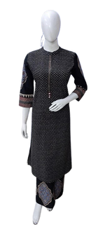 Restocked premium cotton kurta pant in black