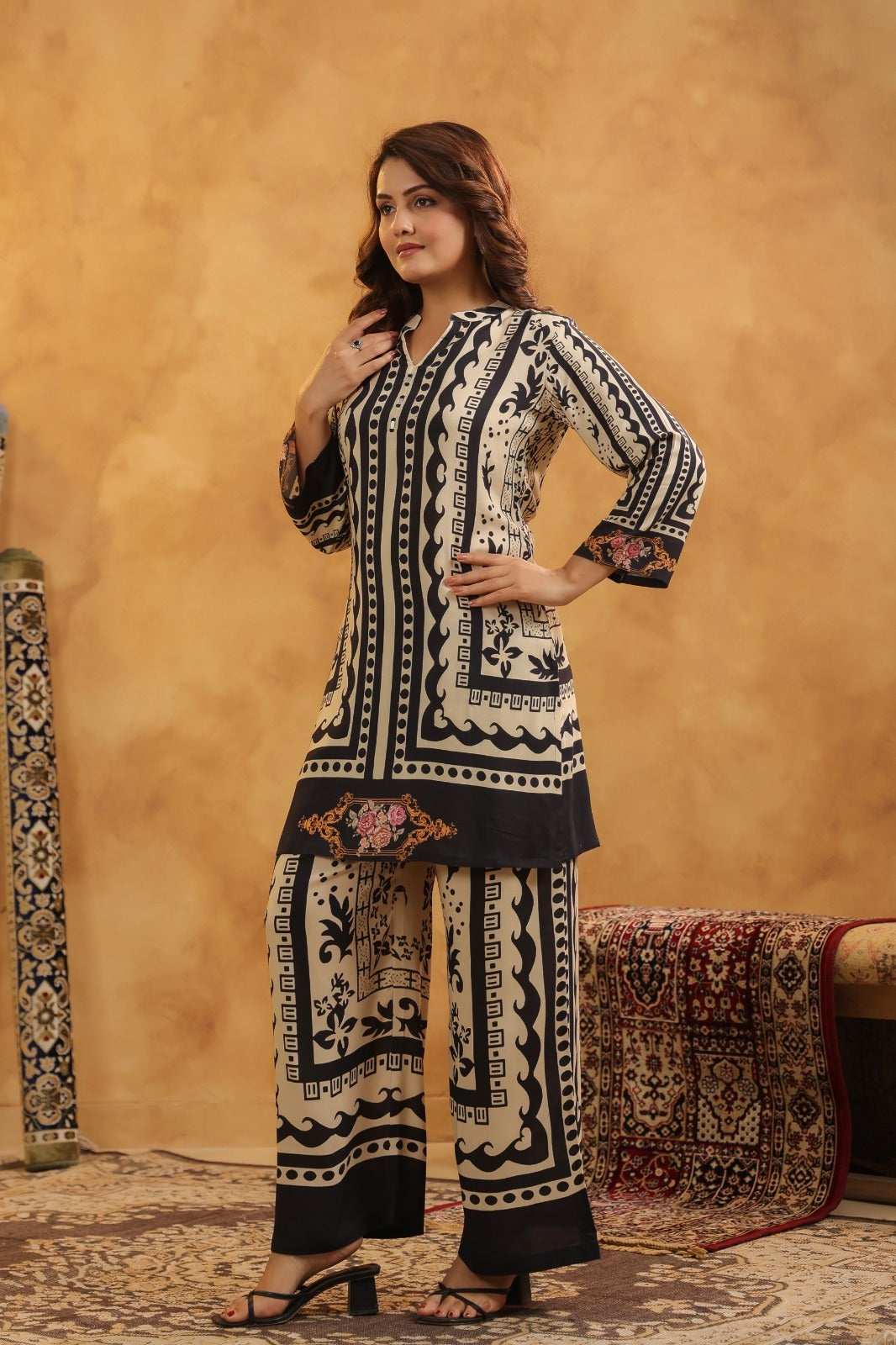 Mul silk digital printed co ord