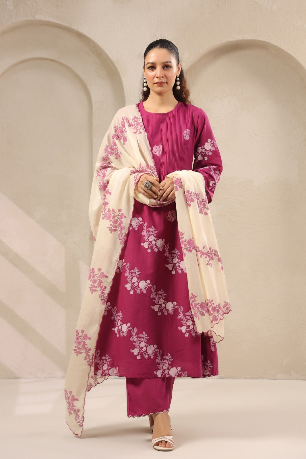 Wow Mul Chanderi suit set