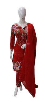 Pure crepe digital printed suit set
