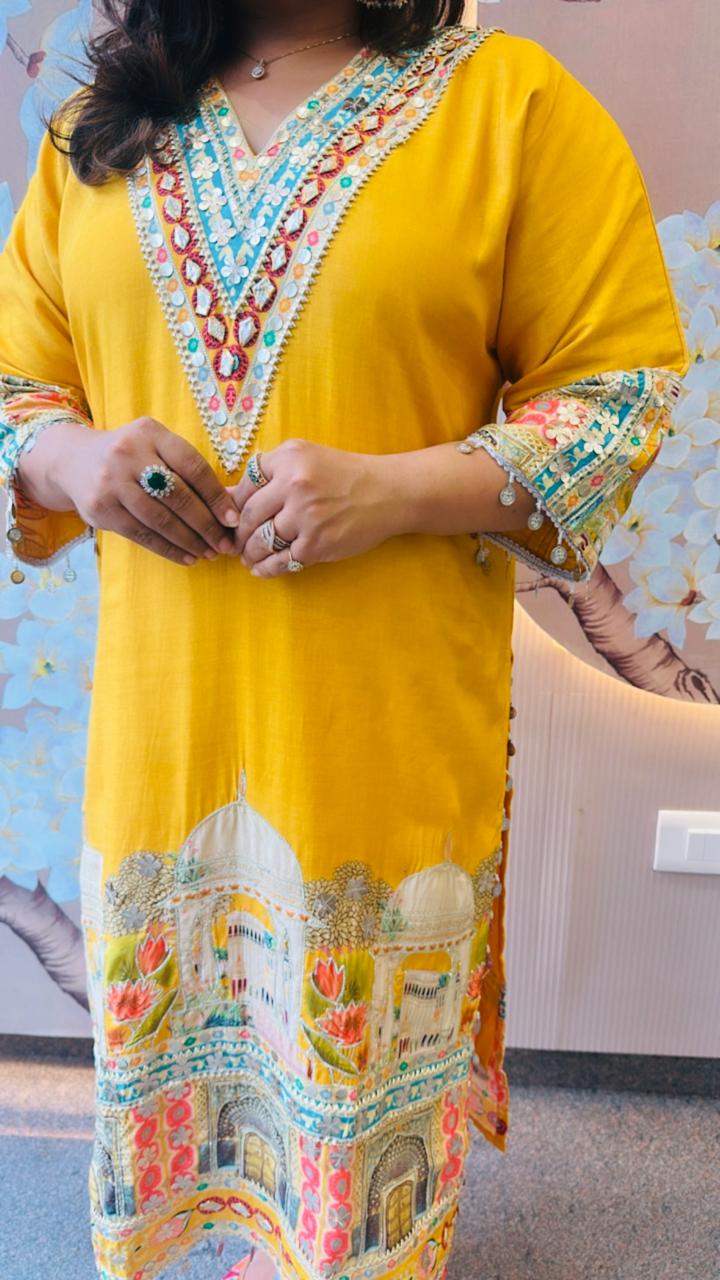 Premium silk gotta detailing Chogas (pose fit- can go a size down for correct fit )