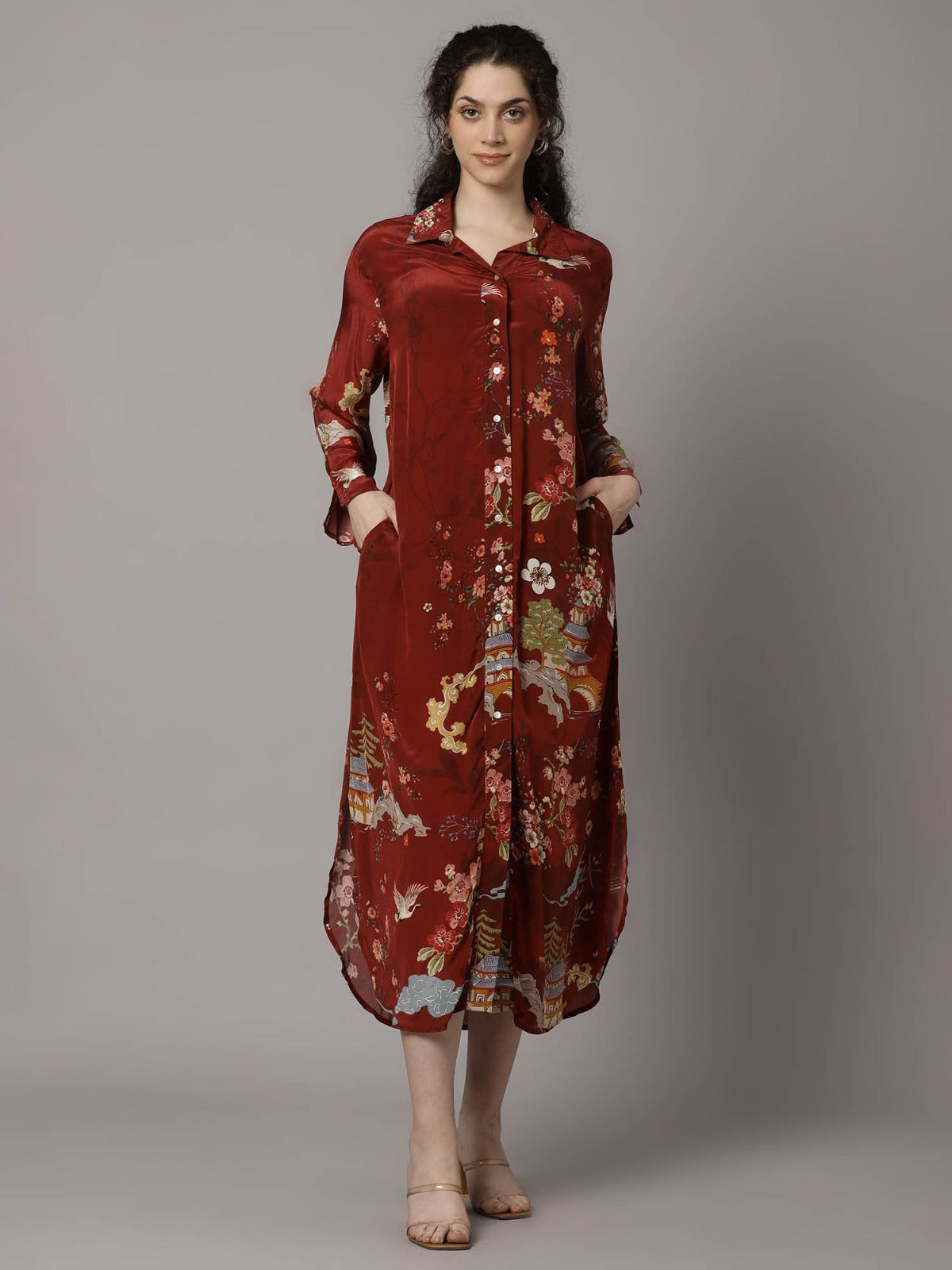 Pure crepe designer dress