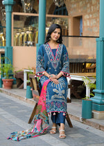 Pure crepe designer V neck suit set