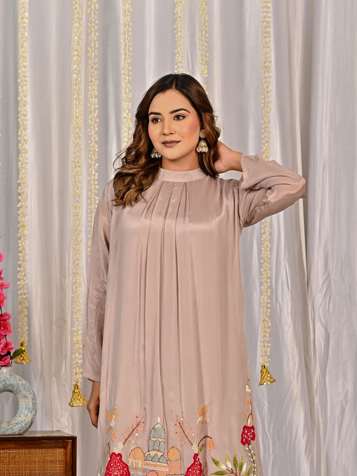 Pure chinon handwork co ord set