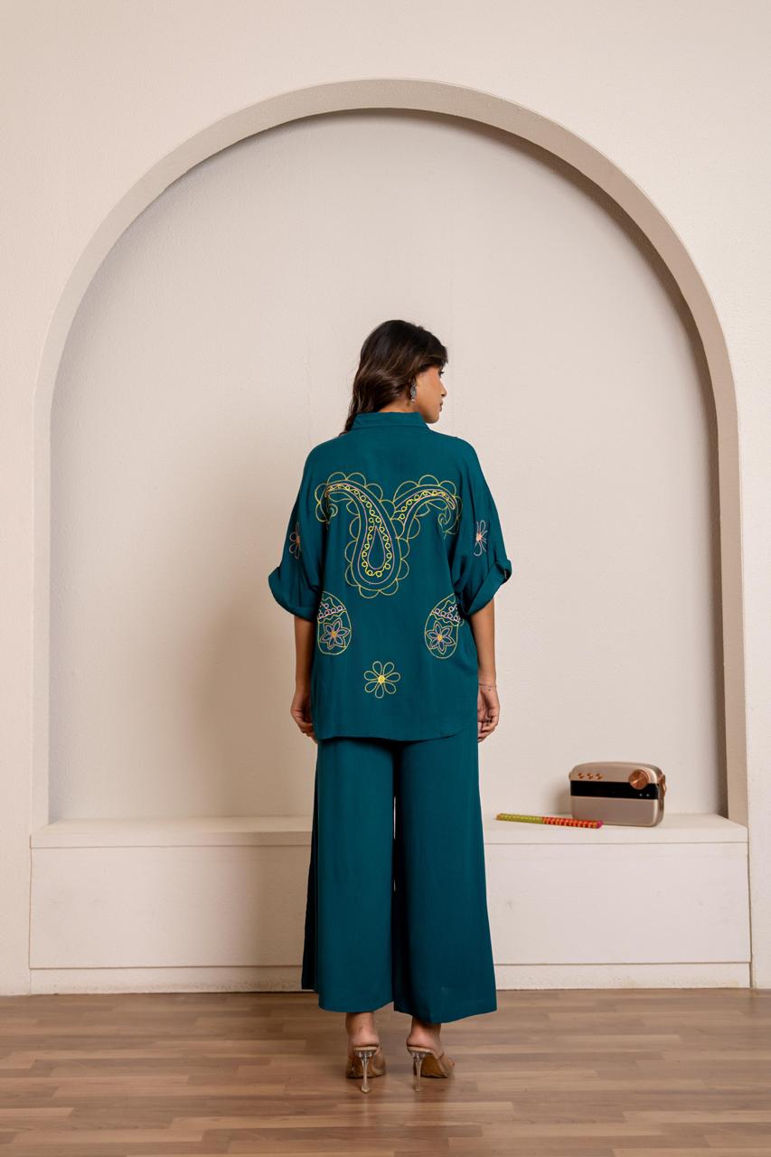 Restocked !! Pure cotton embroidered co ord set !! Dispatch Next Week