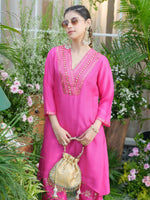 Pretty Banarasi pant shimmer tissue kurta V neck kurta pant