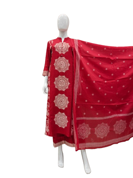 Heavy rayon digital printed suit set