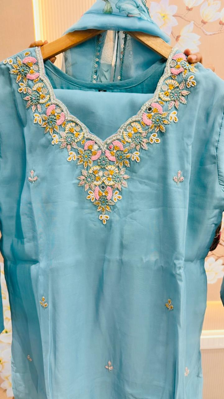 Pretty handwork modal lining suit set