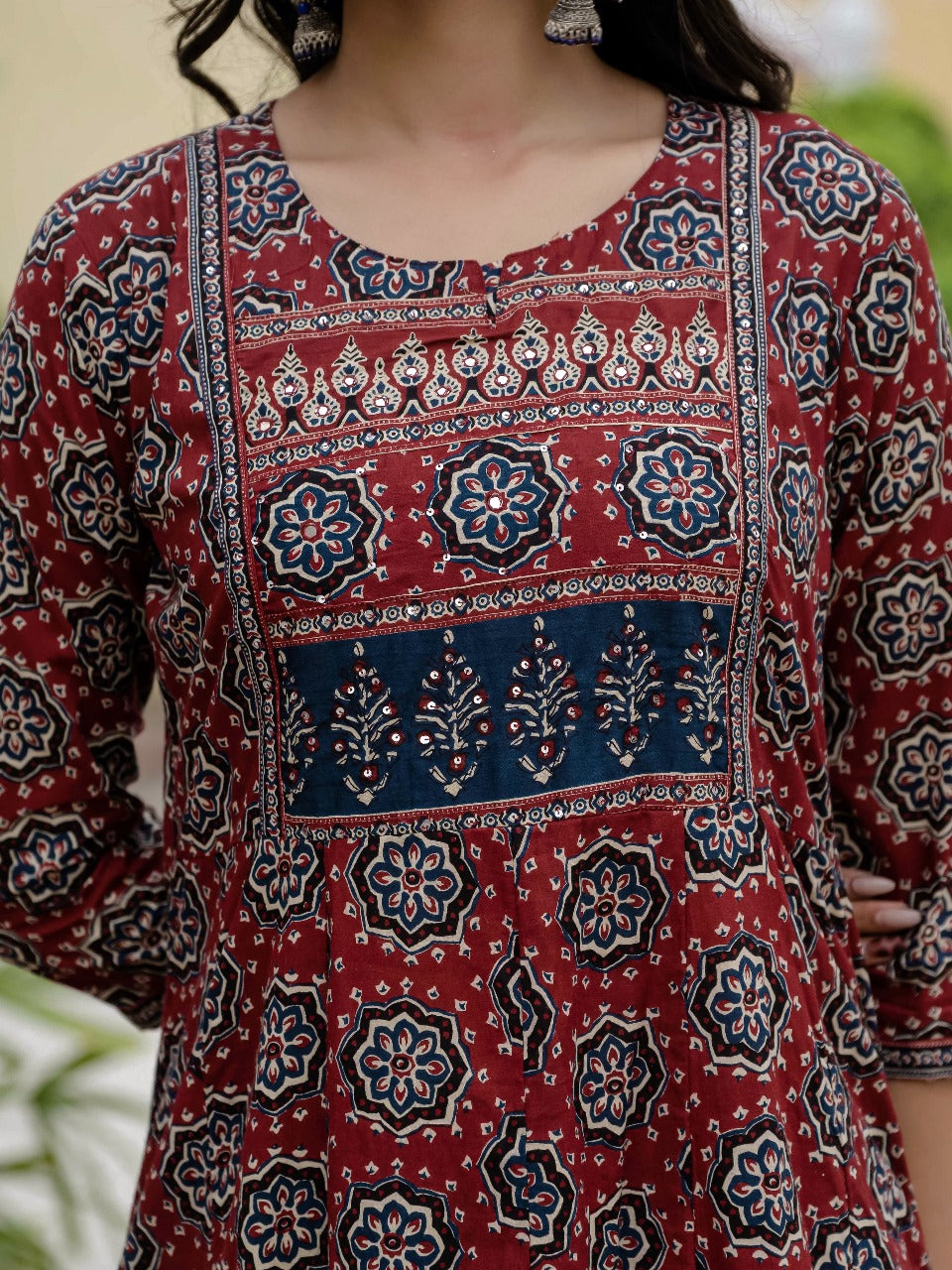 Pure cotton full suit set in red