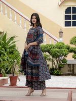 Pure cotton full suit set in blue