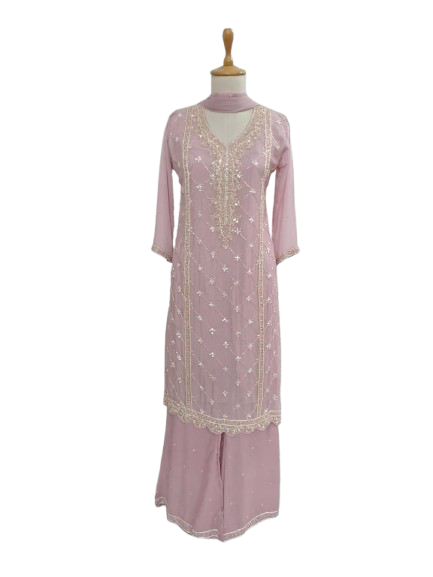 Heavy handwork georgette party wear suit set