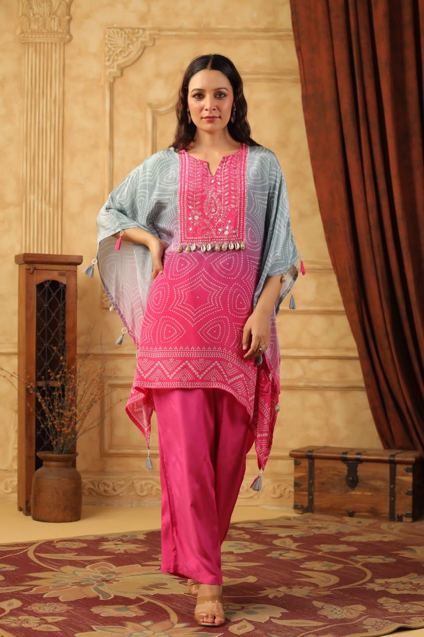 Pretty crepe designer co ord set