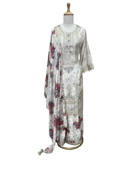 Pretty tissue ivory suit set