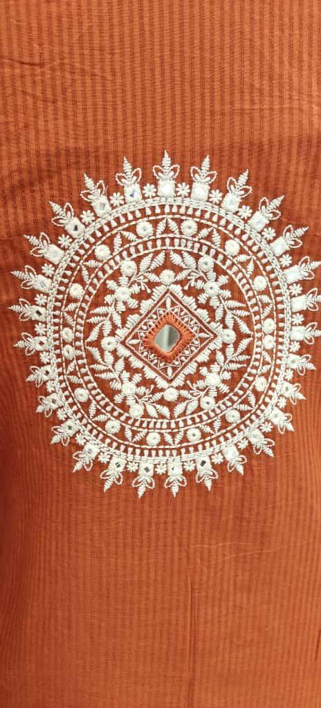 Pretty cotton designer back n pocket suit set