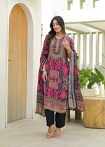 Designer pure crepe suit set