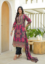 Designer pure crepe suit set