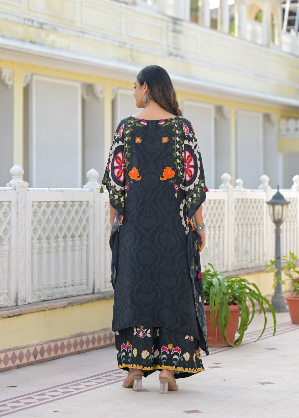 Pure crepe digital printed kurta pant