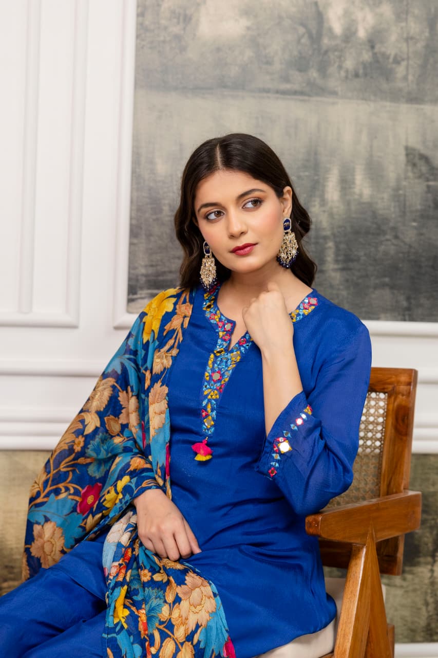 Pretty chinon Farsi salwar suit set