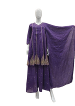 Mul cotton with zari embroidery suit set